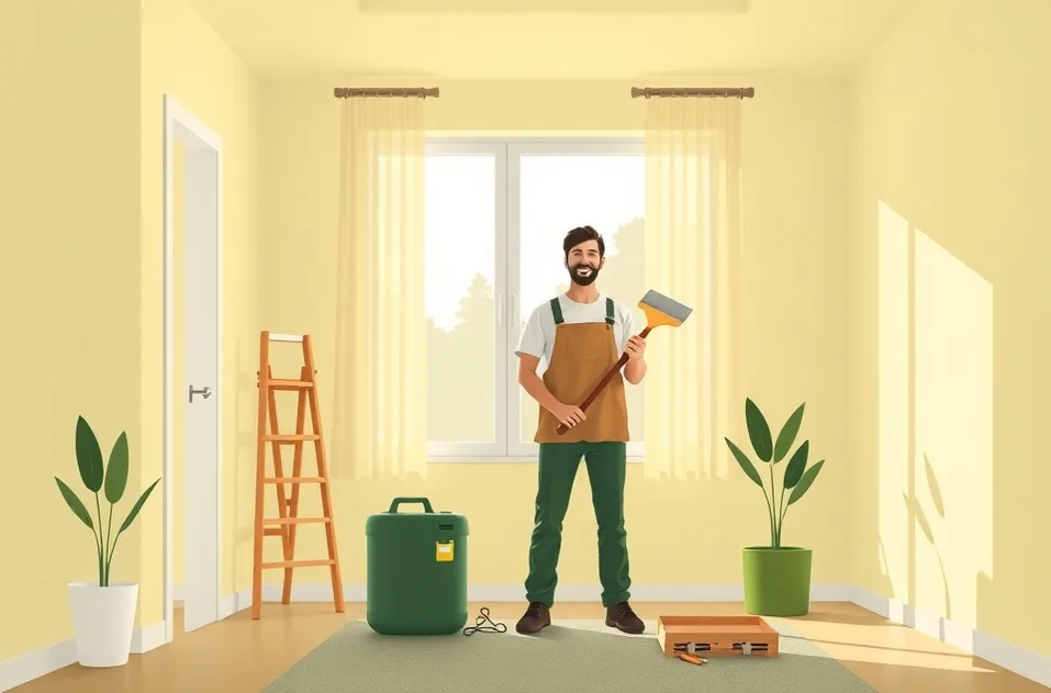Intérieur rénové après travaux de peinture à Sceaux